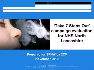 ‘Take 7 Steps Out’ campaign evaluation for NHS North Lancashire