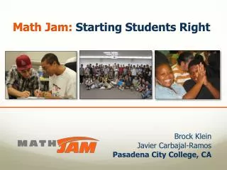 Math Jam: Starting Students Right