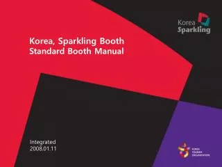 Korea, Sparkling Booth Standard Booth Manual