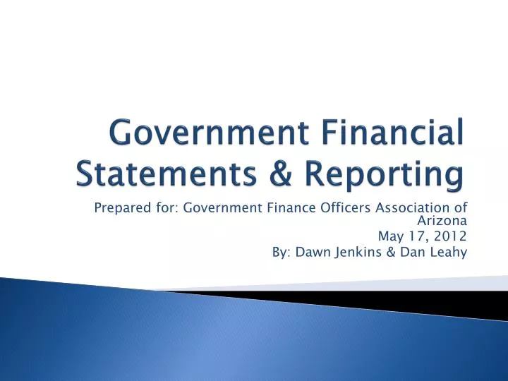 government financial statements reporting