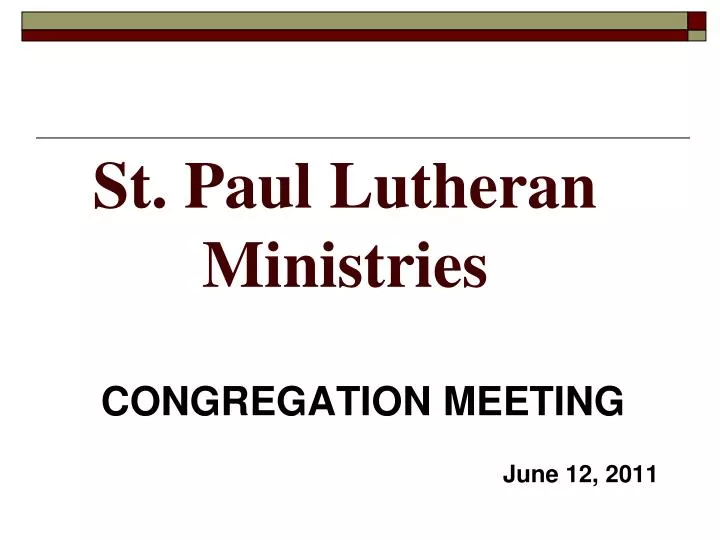 st paul lutheran ministries