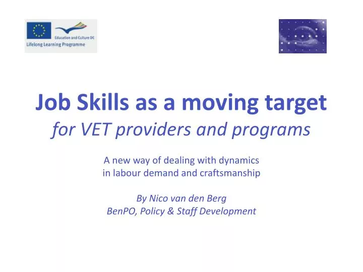 job skills as a moving target for vet providers and programs