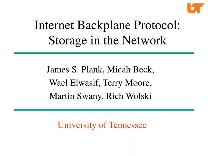 internet backplane protocol storage in the network