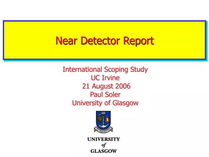 near detector report