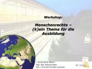 Workshop: Menschenrechte – (k)ein Thema für die Ausbildung