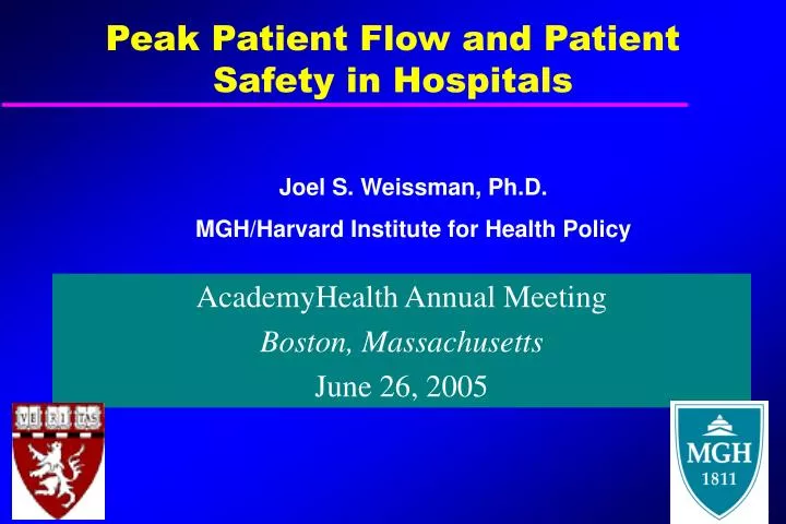 peak patient flow and patient safety in hospitals