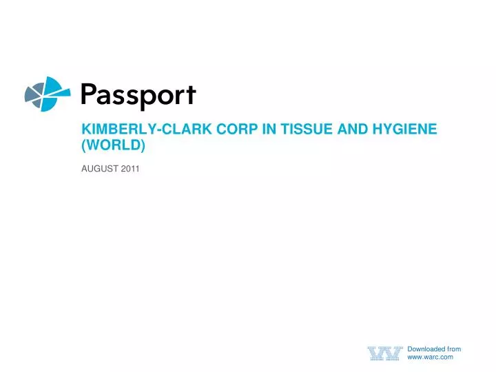 kimberly clark corp in tissue and hygiene world