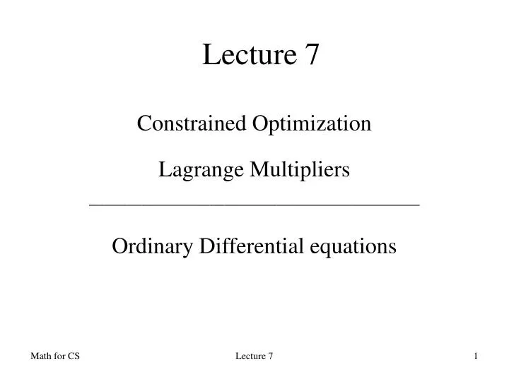 lecture 7