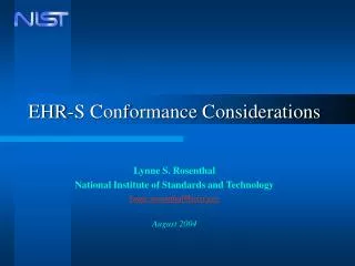 EHR-S Conformance Considerations