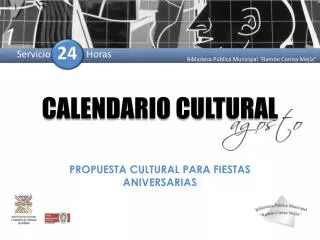 CALENDARIO CULTURAL