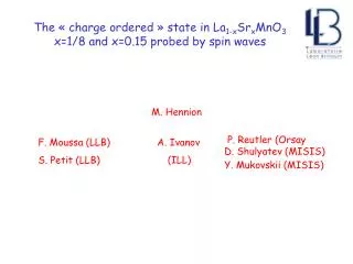 The « charge ordered » state in La 1-x Sr x MnO 3 x=1/8 and x=0.15 probed by spin waves