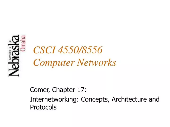 csci 4550 8556 computer networks