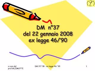 DM n°37 del 22 gennaio 2008 ex legge 46/’90