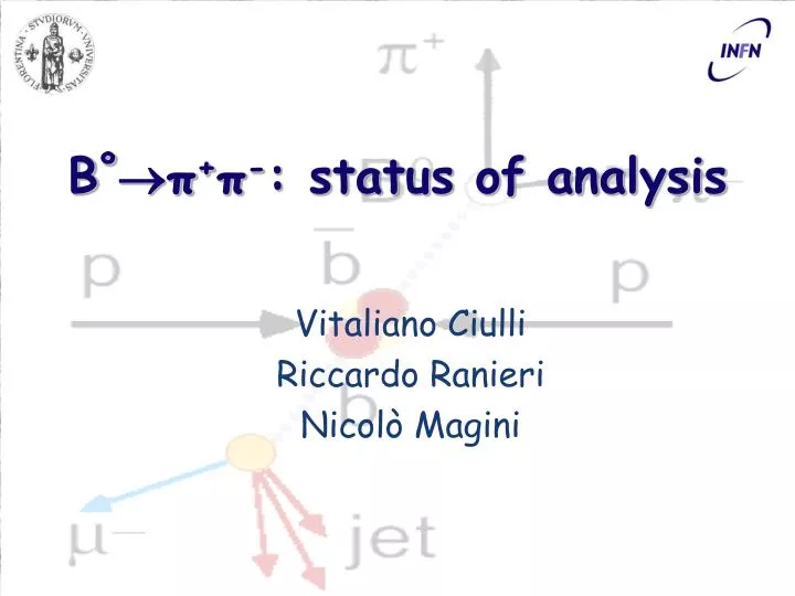 b status of analysis