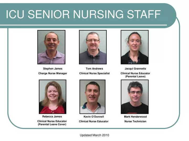 icu senior nursing staff