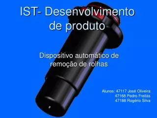 IST- Desenvolvimento de produto
