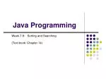 Exploring Sorting and Searching Algorithms in Java: Bubble Sort and Selection Sort - slide 1