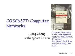 COSC6377: Computer Networks