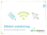 Effektiv nettskriving - slide 1
