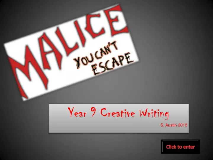 year 9 creative writing ppt