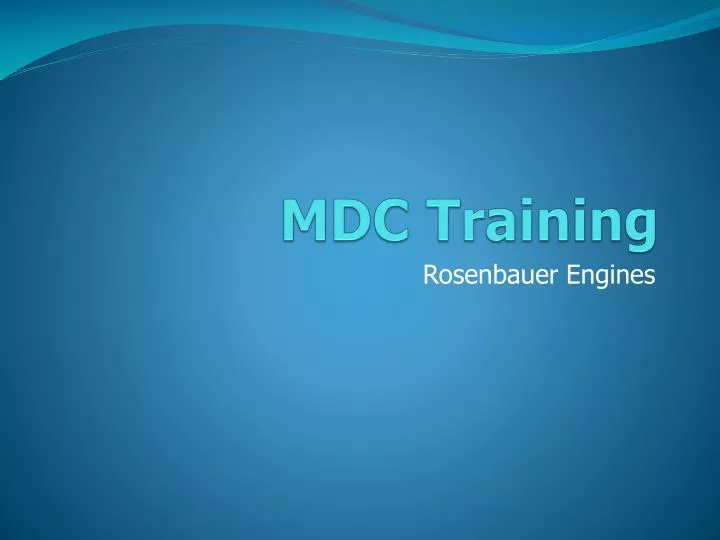 mdc training