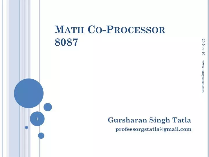 math co processor 8087