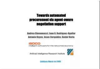 Towards automated procurement via agent-aware negotiation support
