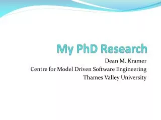 My PhD Research