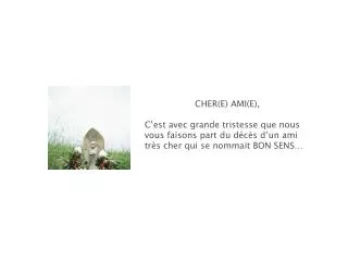 CHER(E) AMI(E),