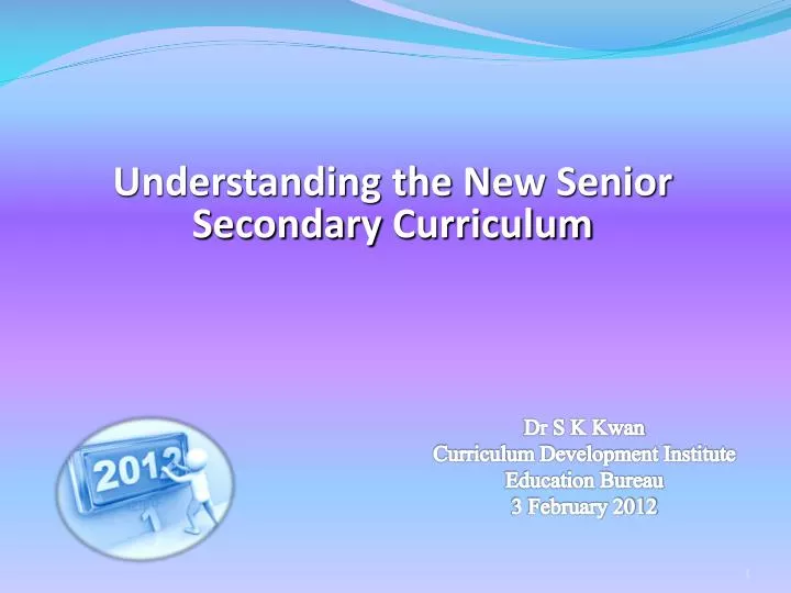 dr s k kwan curriculum development institute education bureau 3 february 2012
