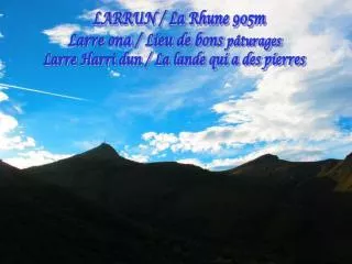 LARRUN / La Rhune 905m