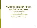 1. 1 VALIUTOS RIZIKOS PAGRINDAI - slide 1