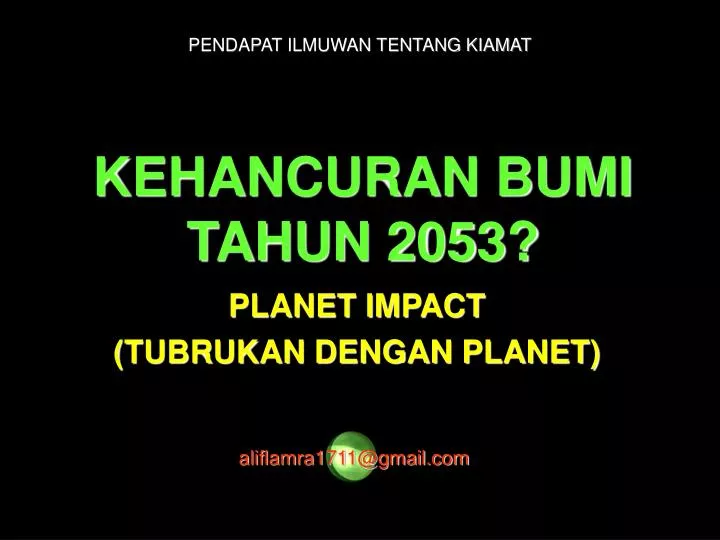 kehancuran bumi tahun 2053