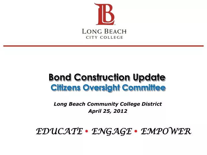 bond construction update citizens oversight committee
