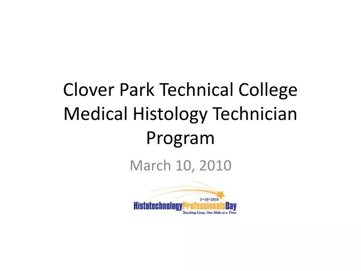 clover park technical college medical histology technician program