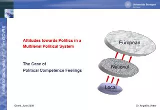 Attitudes towards Politics in a 	Multilevel Political System 	The Case of