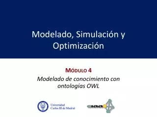 Modelado, Simulación y Optimización