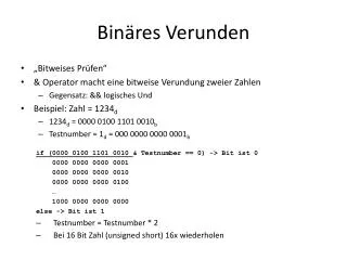 bin res verunden