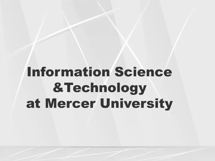 information science technology at mercer university
