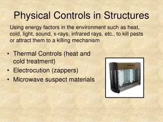 Physical Controls in Structures