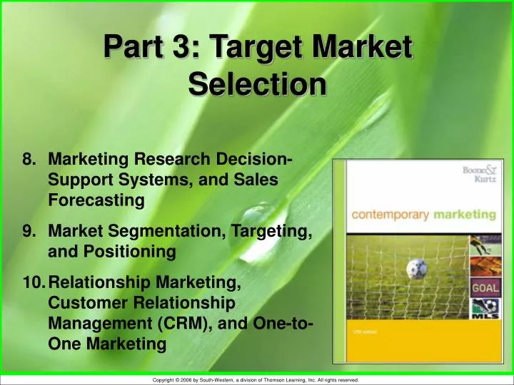 part 3 target market selection