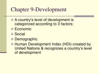 Chapter 9-Development