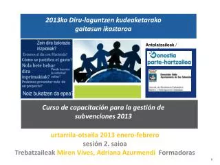 Antolatzaileak / Organiza: