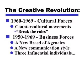 The Creative Revolution: