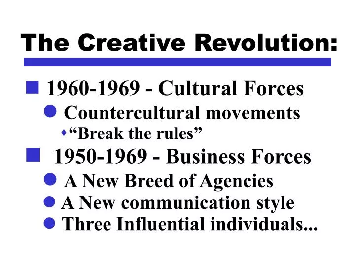 the creative revolution
