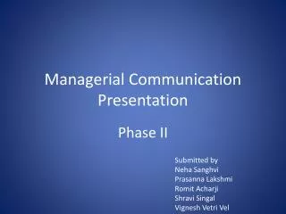 Managerial Communication Presentation