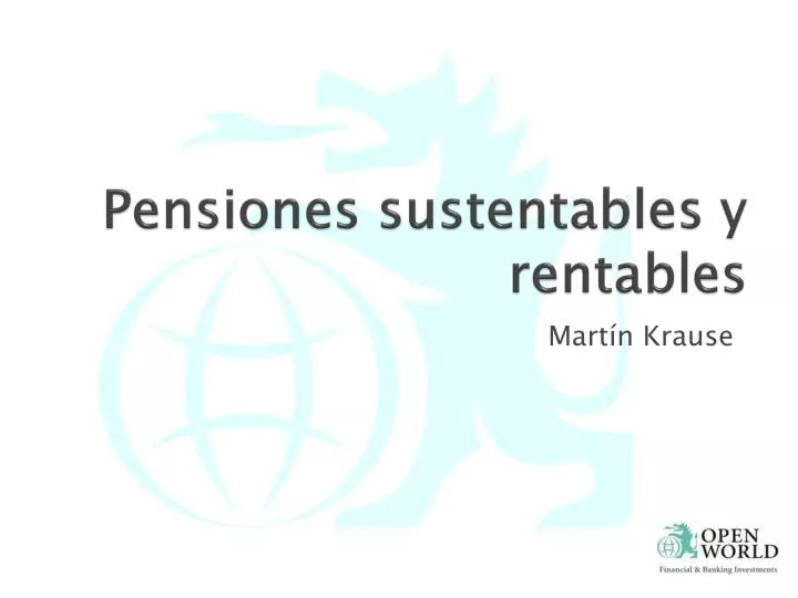 pensiones sustentables y rentables