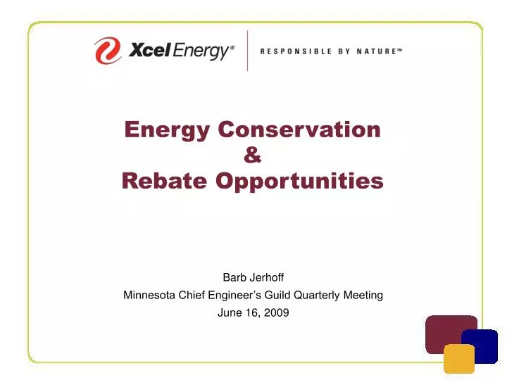 energy conservation rebate opportunities