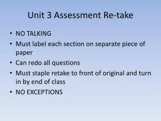 Unit 3 Assessment Re-take