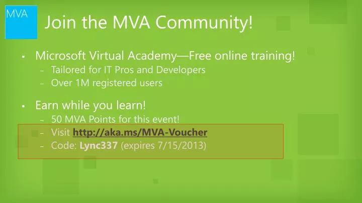 join the mva community